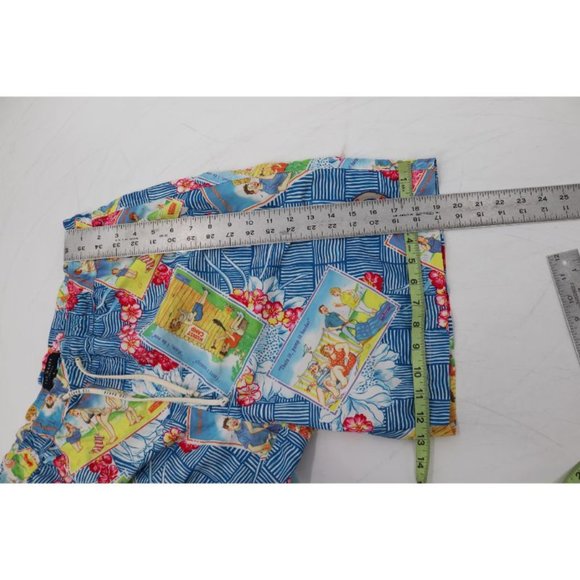 Ted Baker Swim Trunks Mens 5 Hawaiian Camp Board Shorts Drawstring fun postcard - Picture 15 of 16